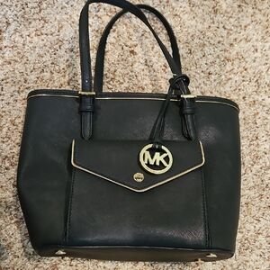 Michael Kors Black and Gold Tote